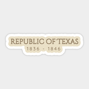 Republic of Texas Sticker